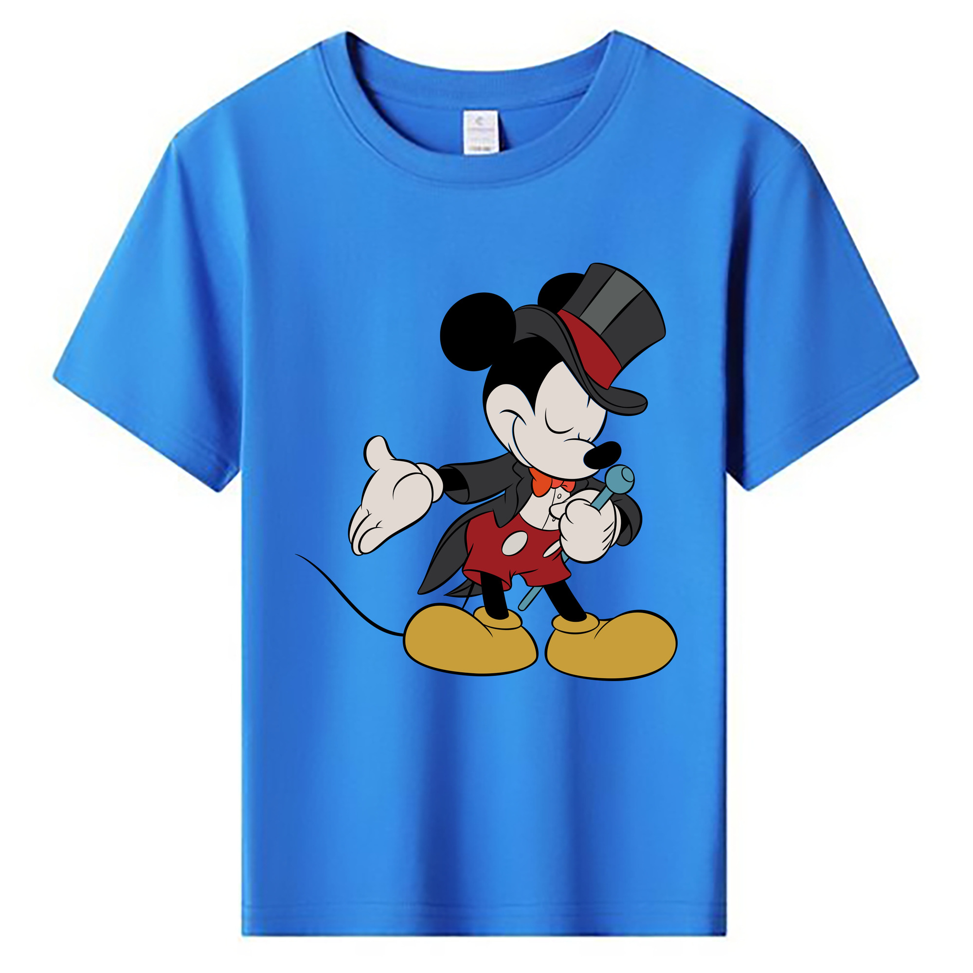 ミッキーマウス Mickey Mouse 綿100％キッズTシャツ（フロントプリント）